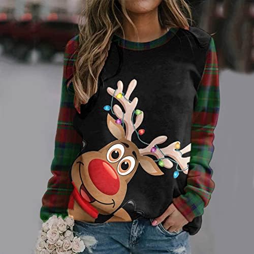 Zpervoba Sweothirshirts for Women Funny Funny Renainha Prinha Longa Camisas de Manga Lonja Crewneck Crewneck Ugly Christmas Sweater