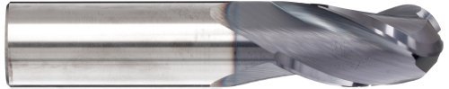 Melin Tool CCRFP-M Mill de ponta quadrada de aço cobalto, acabamento em monocamada Ticn, hélice de 30 graus, 5 flautas, 5,5000 comprimento total, 1 diâmetro de corte, 1 Diâmetro do haste