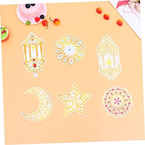 Nolitoy 2 Sets Star Element Bolo Banding Banners Use Pull pendurados pendurados cartões de lua festica eid decoração