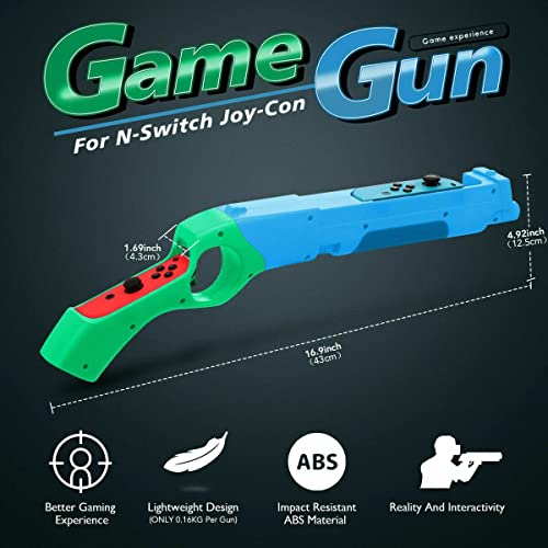 Controlador de armas de caça do Infurider para Nintendo Switch, Controle de movimento de moção de manuseio Compatível com armas de tiro