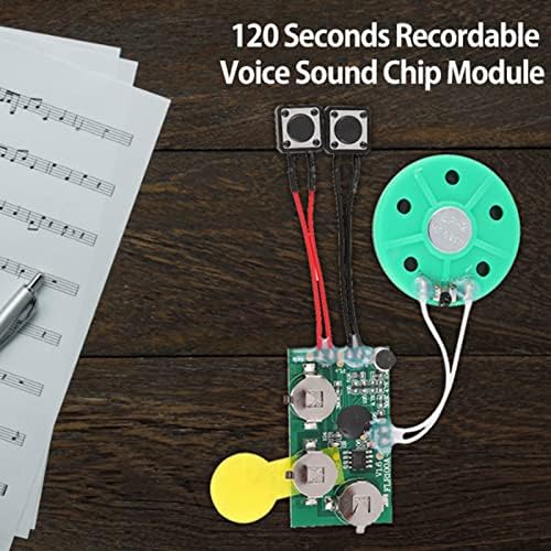 Chip de cartão de felicitações DIY, 120 segundos Módulo de chip de som de voz gravado para cartões de felicitações caseiros