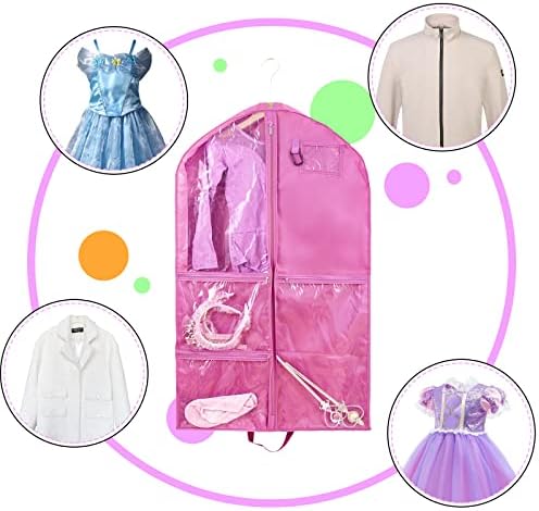 Saco de vestuário de penduramento à prova d'água, sacos de vestuário de 40 polegadas para roupas penduradas, sacos de vestuário