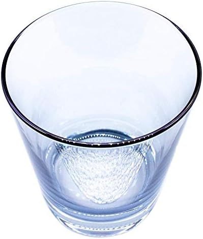 Tumbler de vidro arco-íris 6740 -ndo-bl2, copo de vidro, par, morando sozinho, altura 3,6 polegadas, capacidade: 9,2 fl oz, azul
