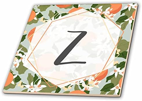 3drose z - monogramas de hortelã de flor de laranjeira - ladrilhos