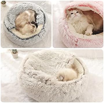 Inverno 2 em 1 Cama de gato redonda Estilo 1 - Cama de cachorro Donut - Mat Cushion Bed House for Dog Cat Pet Supply Home
