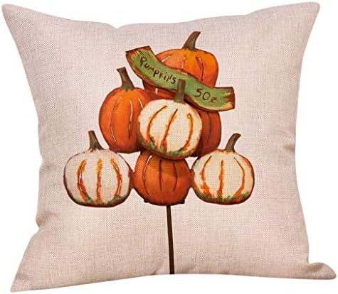 Akabsh Thanksgivin Pumpkin Prind Pillow Tampa de travesseiros de travesseiros de almofada de sofá decorativa