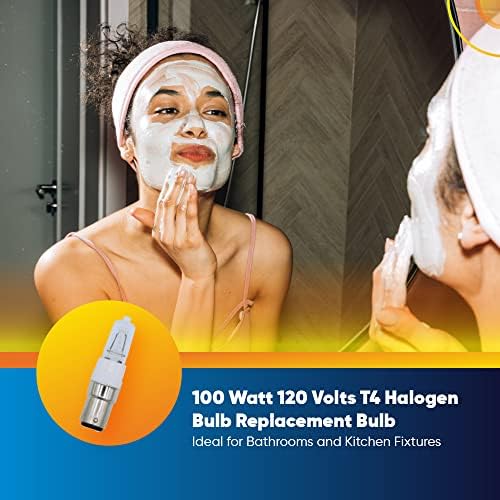 Substituição técnica de precisão para Hawker 0819-1006 120 Volt 100 watts Lâmpada transparente T4 Halogênio com Baione