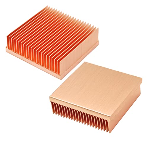 2pcs Pure Capper Calamersen 1,38 x 1,38 x 0,43 / 35mm x 35 mm x 11mm de calibre de finção de barba resfriamento de calor para chip eletrônico IC MOS 3D Dissipação de calor