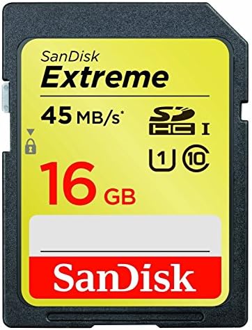 Sandisk Extreme 16 GB SDHC Classe 10 UHS-1 Card de memória flash 45MB/S SDSDX-016G-X46