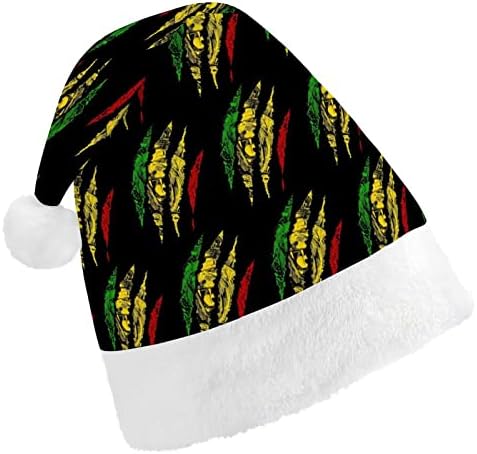 Lion Rasta Reggae Jamaica Roots Chapéu de Natal Capéu de Papai Noel Hats de Natal Função Chapéus para Mulheres/Homens