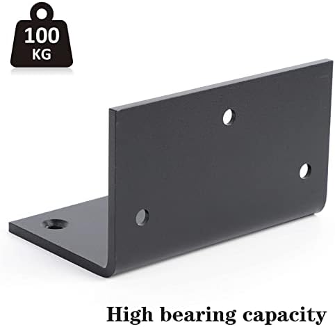 Suportes de canto preto para serviço pesado - espessura 4,9 mm, 5 x 3 l aparelho de aço de ferro ângulo - junta de metal
