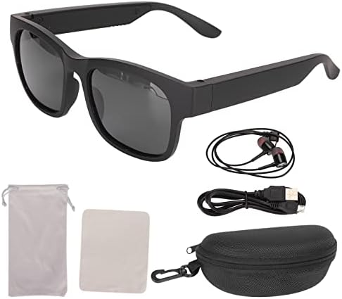 Óculos de sol de óculos de fone de ouvido Majatou, cancelamento de ruído estéreo de óculos inteligentes, óculos de sol Bluetooth sem