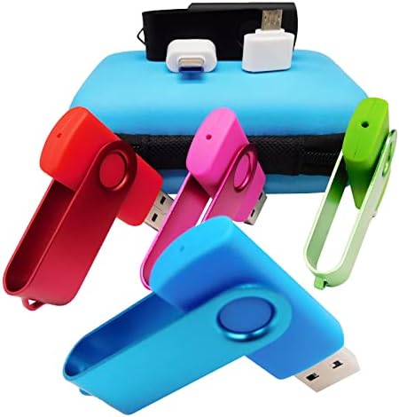 2 GB de flash USB Drives de memória Gticls Drive 5 pacote com bolsa de armazenamento de produtos eletrônicos profissionais
