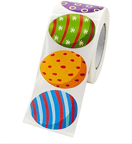 Songjie 500 pcs Easter Eggs adesivos Auto-adesivo 9 Padrões de Páscoa Ovos de Páscoa Decalques Decalques de Rolo de Rolo de