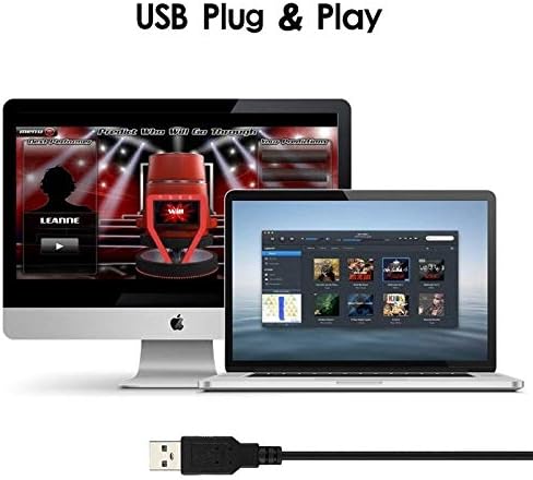 Microfone USB SJYDQ com luz LED para PC Computer Laptop Notebook Gaming Reduct Reduction Microfone Reduction Microfone