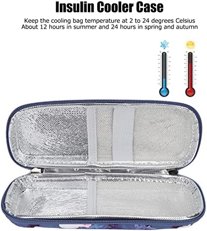 Caixa de viagem por portátil de insulina, insulina aquática portador de viagens de várias camadas de zíper para suprimentos