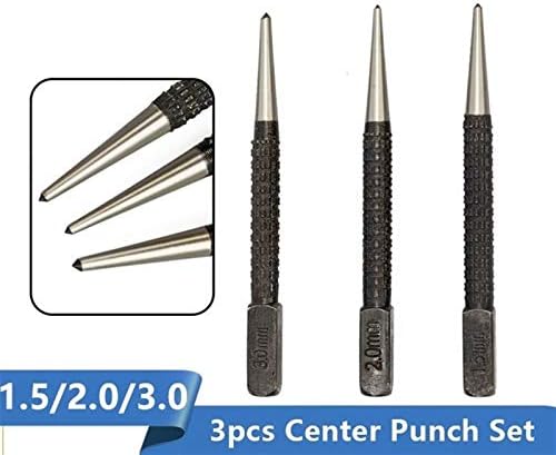 XMeifeits Industrial Brills Non Slip Center Punch 1,5/2,0/3,0 mm de altura Scribe Scriber Tool de margem de madeira de perfuração de