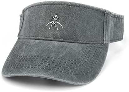 Death Grim Reaper Unissex esportes ao ar livre Visor de jeans Cap personalidade Retro Beach Cowboy Hat