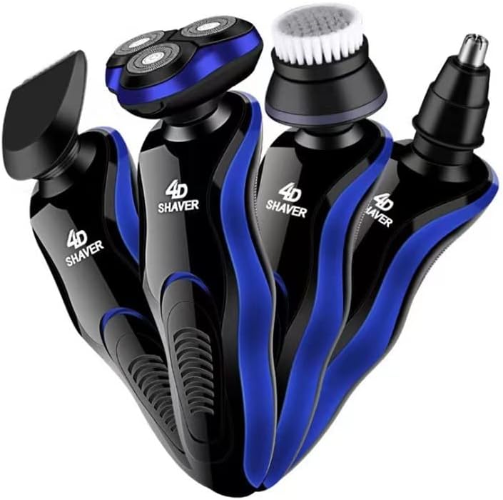 Aparador elétrico de barba sem fio elétrica para homens trimestre de cabelo nariz 3 em 1 kit de limpeza de aparador