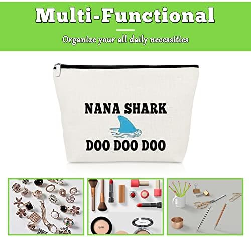 Presentes engraçados da Nana de netos bolsa de maquiagem Presentes de tubarão para amantes de tubarões Vovó presentes de aniversário