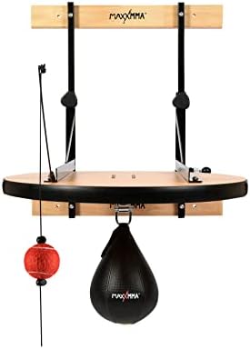 Kit de plataforma de bolsa de velocidade maxxmma - equipamento de treinamento para boxe pesado com bola de perfuração e alvo, altura ajustável para aptidão doméstica, adequada para entusiastas de boxe e fitness