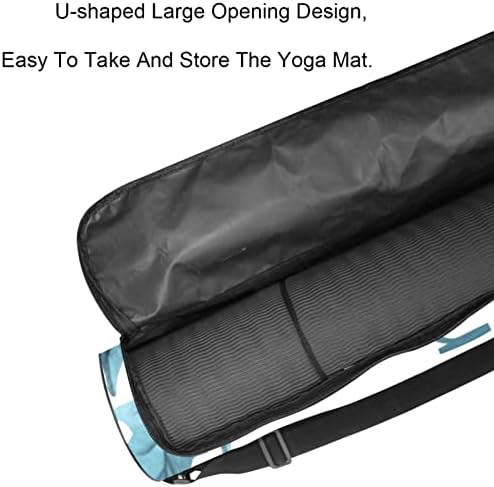 Saco de tapete de ioga com alça de ombro ajustável Saco de transporte de ioga de ioga para mulheres, 6.7x33.9in/17x86 cm