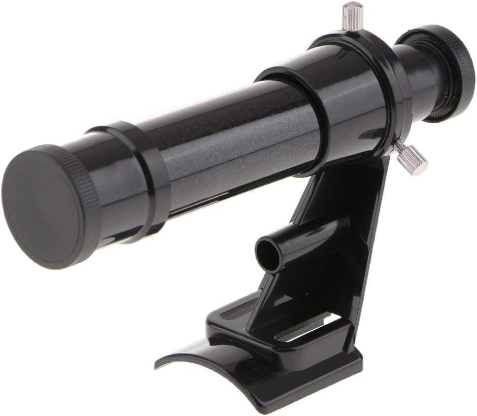 Sgerste 5x24 Finderscope equipado com kit de suporte para telescópio de astronomia, preto, feito de plástico