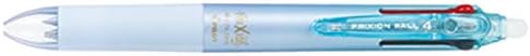 Caneta esferográfica piloto, Frixion Ball 4, 0,38 mm Ultra Fine, 4 cores, graduação em corpo azul claro