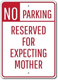 Esperando placas de estacionamento para mãe, sinal da mãe grávida, decoração de estacionamento da gravidez, anúncio da