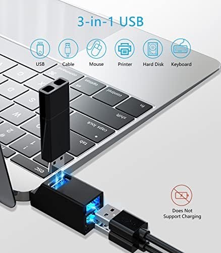 USB C para USB Hub 3 Portas, mini adaptador USB para USB, Adaptador USB, Adaptador Joyreken USB C com 3 portas USB 3.0, para MacBook Pro 2018/2017, Chromebook, XPS, Galaxy S9/S8, e mais