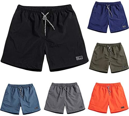 Treino masculino shorts rápida academia seca leve troncos de 5 polegadas praia de verão plus size de cintura elástica ao ar livre calças