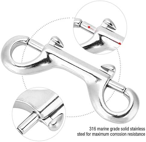 XIUGANPO Multifuncional durável robusto gancho de extremidade dupla, snaps de gatilho, anticorrosão de aço inoxidável