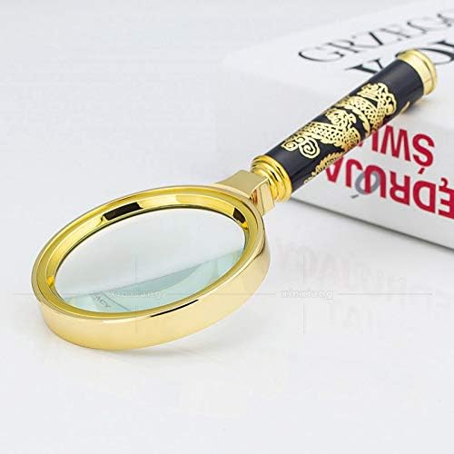 7x Gold Handle Handheld Linente Linencing Lens Lens Lupo Jóias de Reading