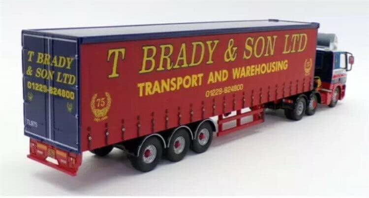 Corgi para Leyland DAF 85 Curtainide T. Brady & Son Ltd ed. 1/50 Modelo pré-construído do caminhão Diecast