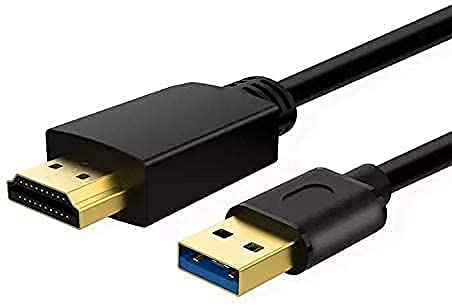 ANKKY USB TO HDMI Adapter Cable para Mac OS Windows 10/8/7/Vista/XP, USB 3.0 para HDMI HD HD 1080P Display Display Video Video Converter 1,6ft, 0,5m, SBA064