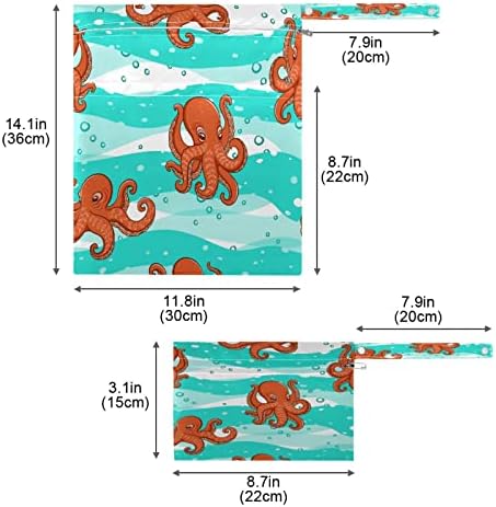 Kigai Orange Octopuses 2pcs FARILIDADES DE TONO DO TONO DO MOLHO COM POLOS DA POLOS REUSIDADES DE VIA