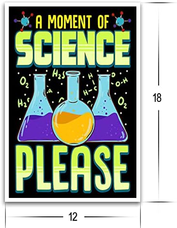 Um momento de ciência, por favor - decorações em sala de aula de ciências - 12 polegadas por 18 polegadas - suprimentos científicos