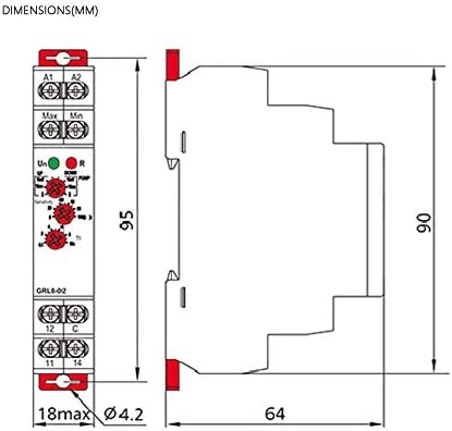 24V-240V GRL8-01 Controle de nível líquido Controlador de água de água 10A AC/DC