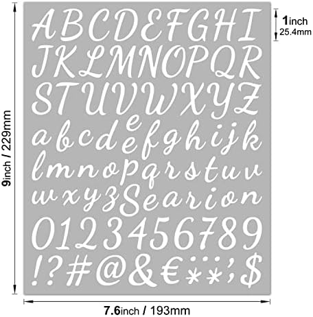 912pcs letra adesiva auto -adesiva kit de números de cartas de vinil 12heets, adesivos de alfabetização Números de