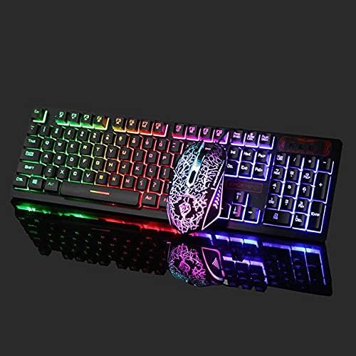 Teclado e mouse do Rainbow Gaming Conjunto para PS4/PS3/Xbox One LED Multi-Colorled Backlight Mouse