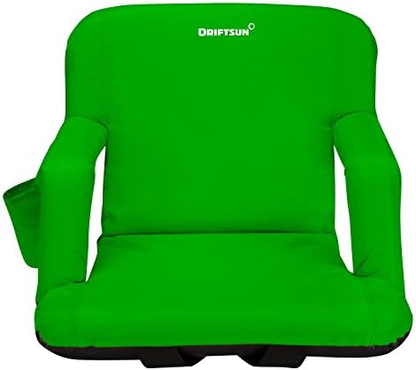 Driftsun O assento de estádio reclinável dobrável - cadeira de branqueador reclinável com suporte para as costas para arquibancadas,