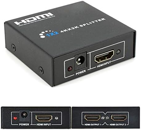LYB HDMI Splitter 1 em 2 Out- Full HD 1080p Video HDMI Switch Switch 1x2 Adaptador de exibição do amplificador dividido para HDTV