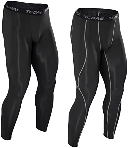 Tcoae Mens compressão Leggings Rápida esportes de secagem executa