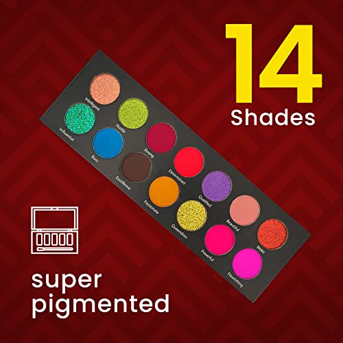 Os cosméticos da CColor fortaleciam a excelência, a paleta de sombras de 14 cores, altamente pigmentada, longa, desgastada, fácil