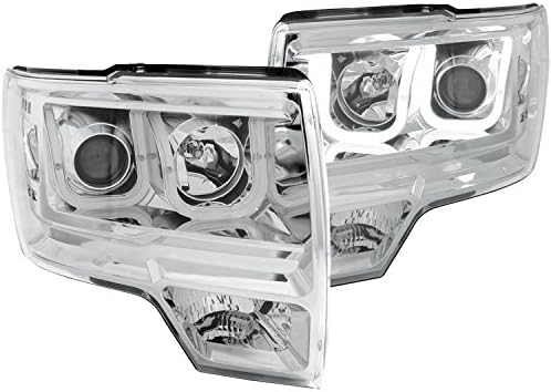 ANZOUSA 111264 CHROME STILO DE BAR AMBER LARGO DE PROJETOR AMBER PARA FORD F-150