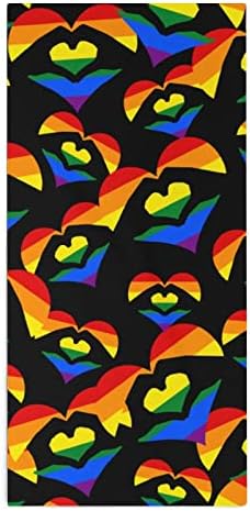 Toalha de toalha de face do arco -íris LGBT Rainbow Toalhas premium de lavagem de pano para spa de hotel e banheiro