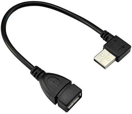 Cabo de extensão UCEC USB 2.0 - ângulo esquerdo Um homem para mulher - 0,7 pés