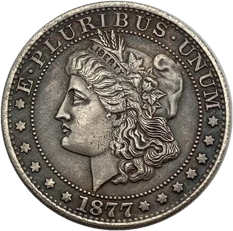 1877 Morgan Antique Copper Old Silver Medal Collection Moeda de 30 mm de moeda comemorativa Coin Coin Coin Coin