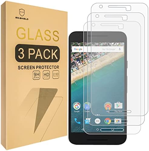 Mr.Shield [3-Pack] projetado para LG Nexus 5x 2015 mais recente [vidro temperado] Protetor de tela [0,3mm Ultra Thin