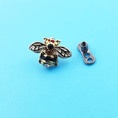 Excepro 1pc micro fofo abelhar piercings dérmicos âncoras dérmicas